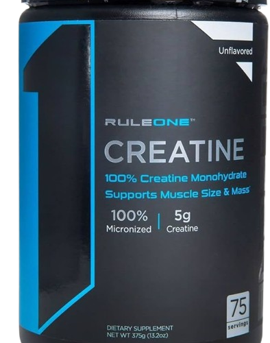 Creatine Micronized 75 serv -Unflavored 375gr - Rule one