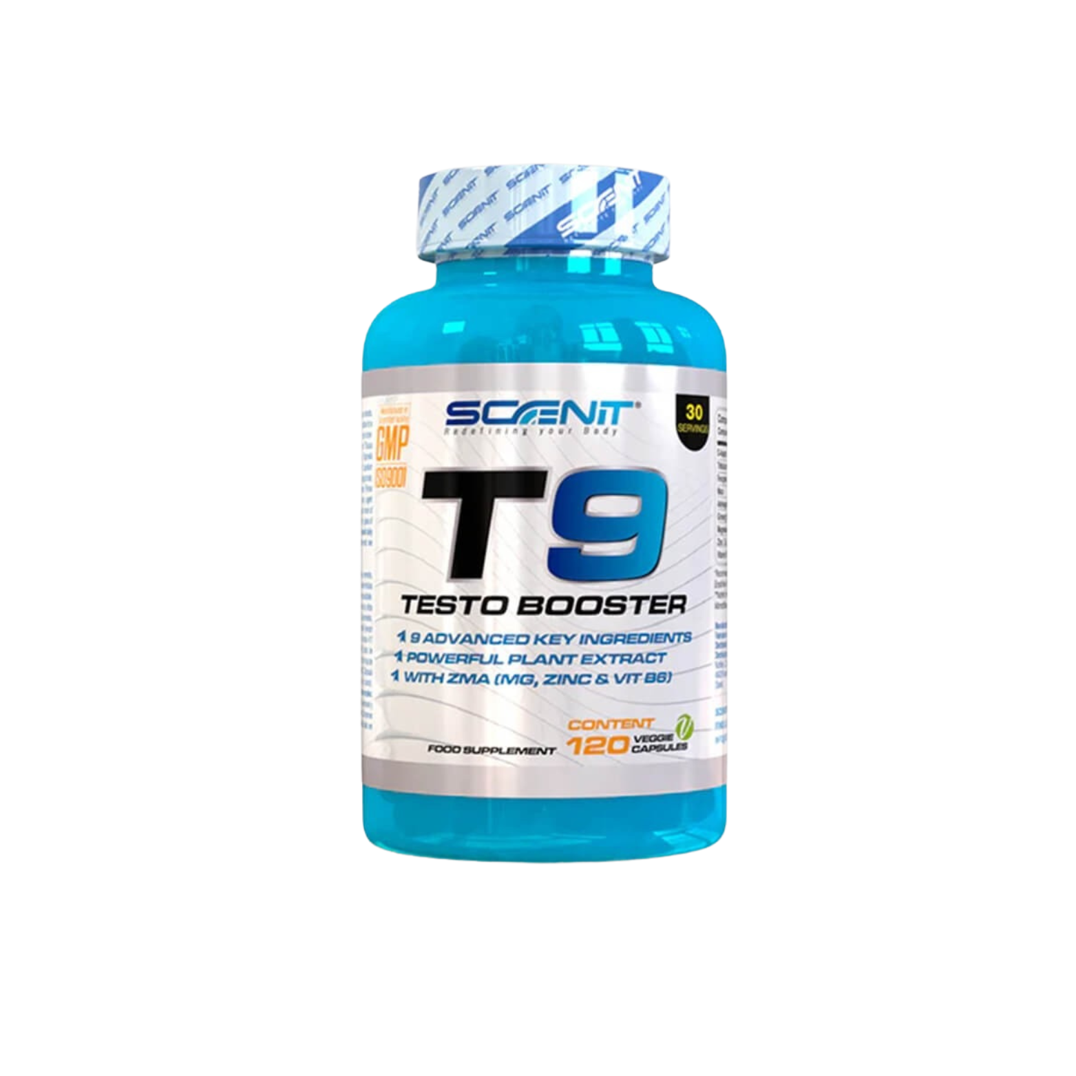 T9 Testo Booster - 120 gélules végétales - Booster D'hormone - Scenit