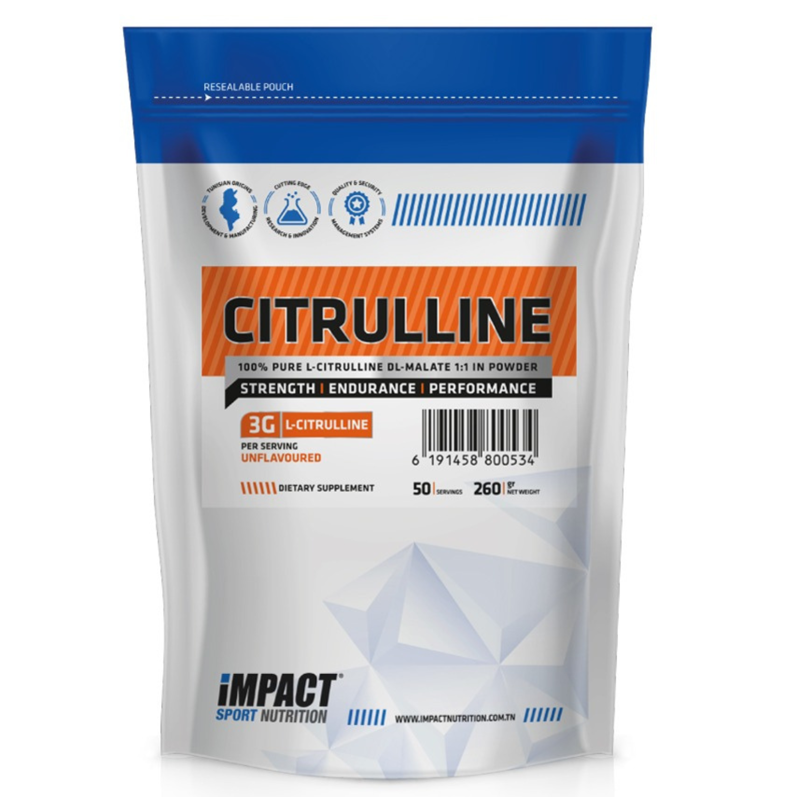 CITRULLINE 260G – Impact Sport Nutrition