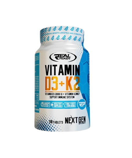 Vitamine D3 + K2 - 90 comprimés - Real Pharm